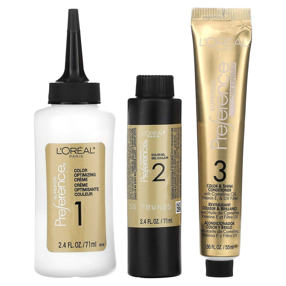 L'Oréal, Superior Preference, яркий, не выцветающий цвет, средний золотисто-коричневый 5G, 1 нанесение