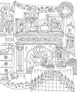 The Story of a Magical Town and a mysterious Forest. Coloring book Eriy