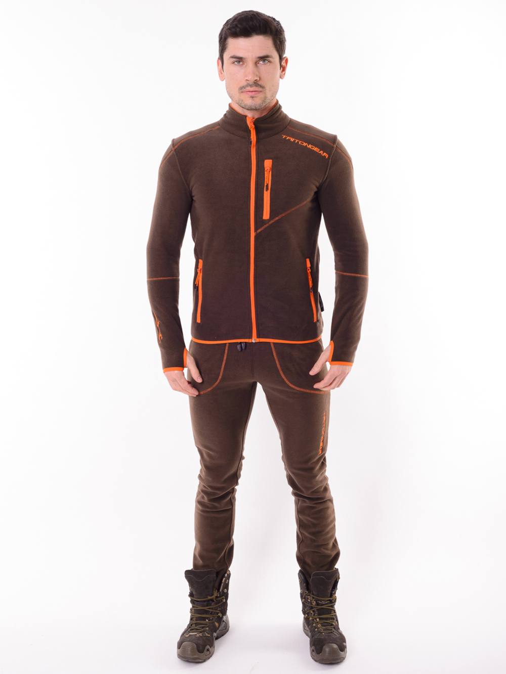 Демисезонный мужской костюм Triton Gear Rich Рич (Флис) Коричневый