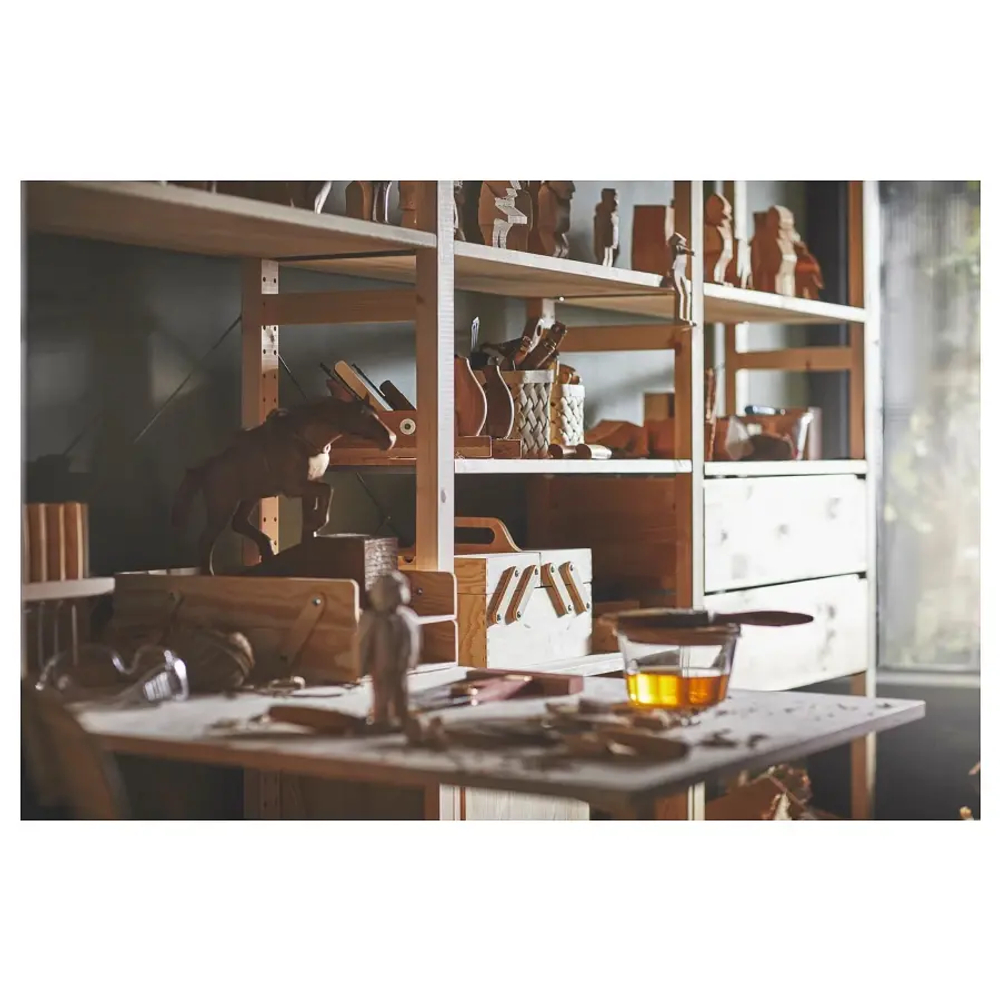 Ящик - IKEA IVAR/ИВАР ИКЕА, 18х30х80 см, под беленый дуб