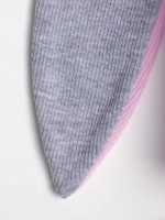 Шапка для девочек осенняя, с ушками розовая