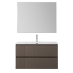 Тумба с раковиной подвесная BelBagno UNO-MINI-900-2C-SO-СO Бежевый матовый, раковина белая BB-8099-3-90