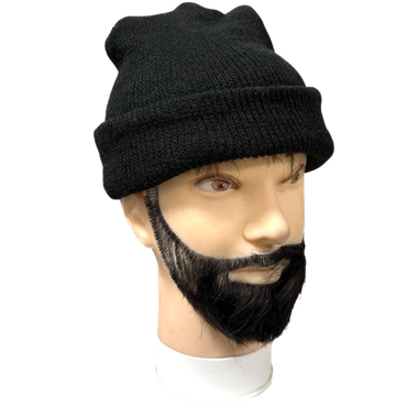 Шапка трикотажная двойная (черная) (Привал)