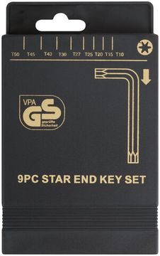 Ключи TORX 9 шт. CrV Т10-Т50 (в коробочке) Профи