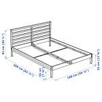 Двуспальная кровать - IKEA TARVA/LURÖY/LUROY, 200х160 см, сосна, ТАРВА/ЛУРОЙ ИКЕА