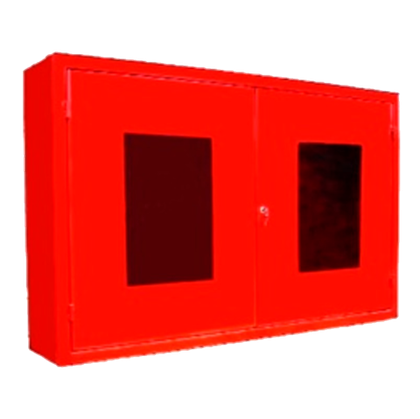 Щит пожарный закрытый металлич. с окнами. 2 двери "Р" с ЕВРОручкой (без комплекта, 1200*700*300)