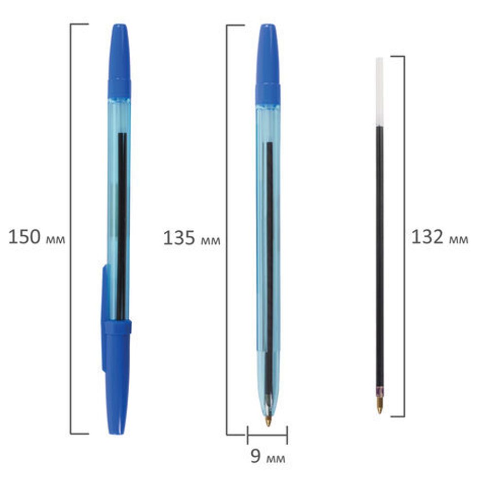 Ручки шариковые STAFF "Basic BP-175", НАБОР 4 шт., АССОРТИ, узел 1 мм, линия письма 0,7 мм, 142961