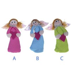 GAEM Игрушка набивная "Девочка-Ангел", L10 W6 H21 см, 3в.