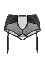 Эротические трусики-пояс для чулок Elegance с высокой посадкой (Размер: 46-48) (Цвет: черный)