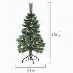 Ель новогодняя искусственная "Velvet Pinewood" 120 см, с инеем и шишками, ПВХ, ЗОЛОТАЯ СКАЗКА, 591702