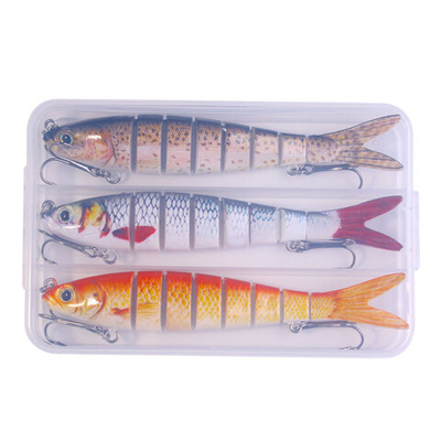 Искусственная приманка набор 3 шт воблер 8-ми секционный 13.7 см 27 г.