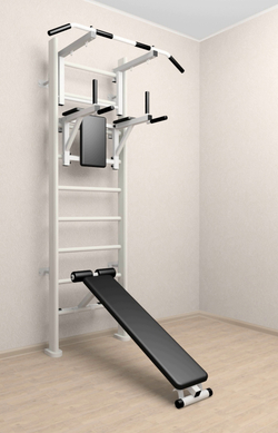 Деревянная шведская стенка Sv Sport 905б (Турник стандарт/Брусья/Скамья)