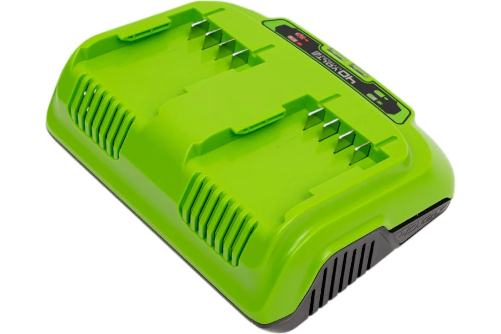 Быстрое зарядное устройство для 2-х аккумуляторов 40V GreenWorks 2938807