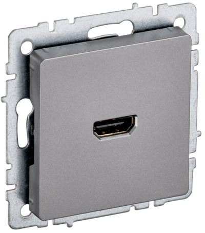 BRITE Розетка HDMI РHDMI-0-БрС сталь IEK