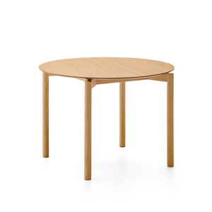 Круглый стол Indara из шпона и каучукового дерева с натуральной отделкой Ø100