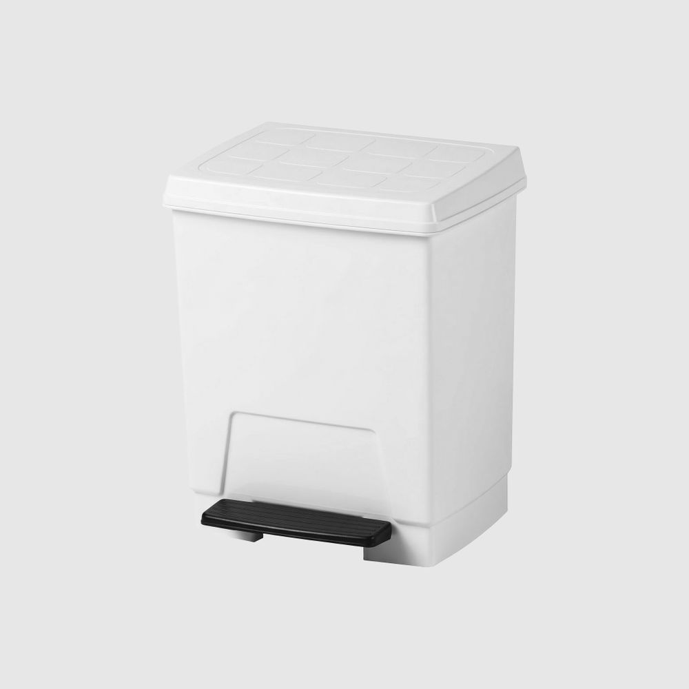 Ведро для мусора с педалью 8 л. ABS NOFER 14025.W белый