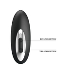 Черный стимулятор простаты с функцией римминга - 15,9 см.