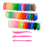 Пластилин для лепки Basir, серия "Весёлые зверята", лёгкий, без запаха, набор: 36 ярких цветов, инструменты для лепки