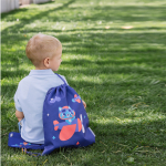 Мешок в садик 33х40, Котик пилот (синий)