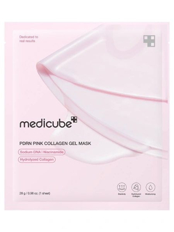 Medicube PDRN Pink Collagen Gel Mask укрепляющая гидрогелевая маска с ПДРН и коллагеном