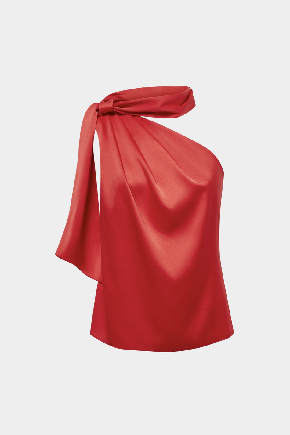 Топ на одно плечо из сатина
