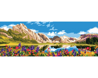 "Горы"-9013 W канва с рисунком