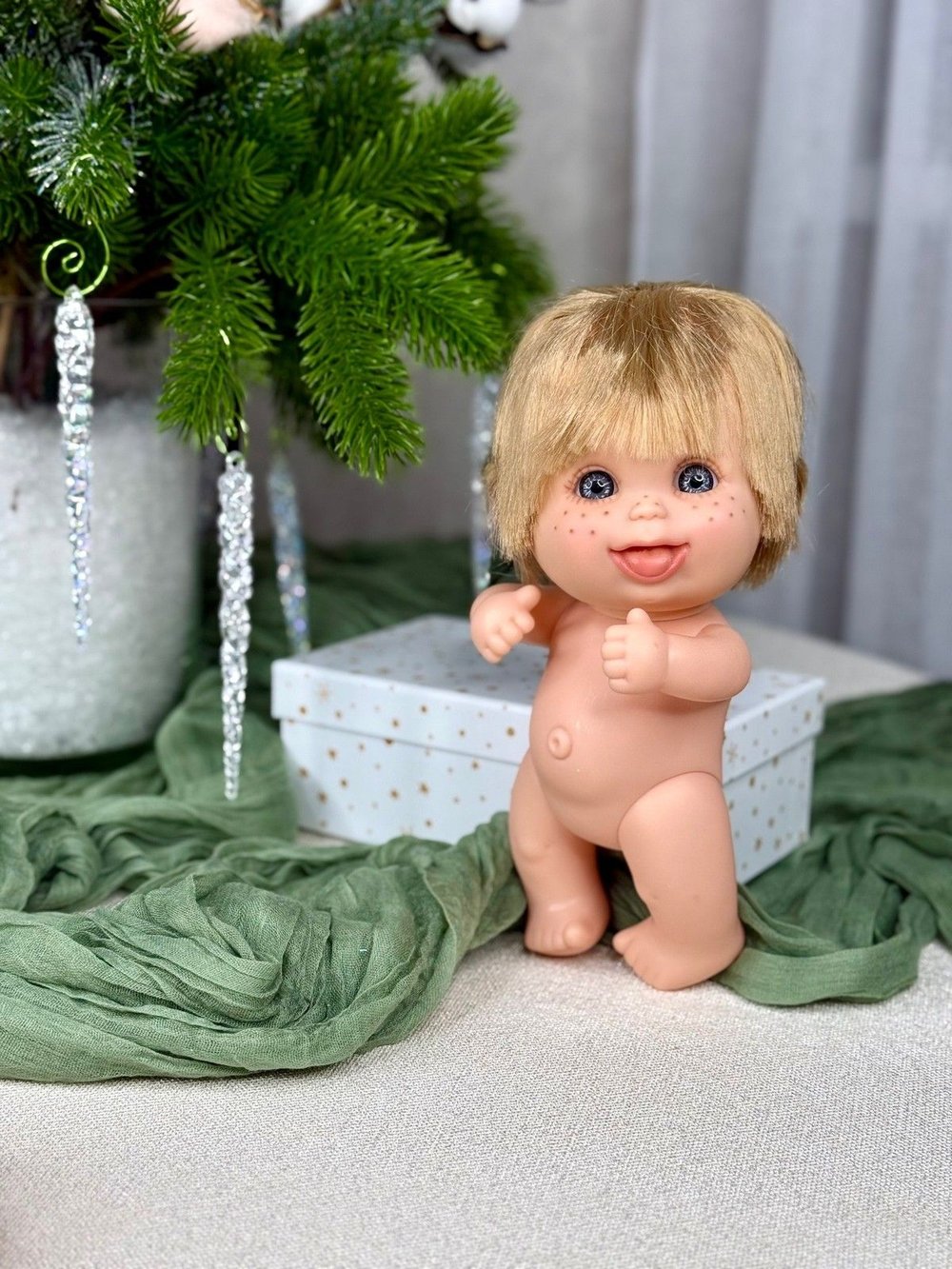 Пупс BERJUAN виниловый 20см Pecosetes (124A7)