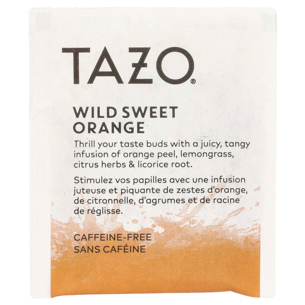 TAZO, Herbal Tea, дикий сладкий апельсин, без кофеина, 20 чайных пакетиков, 45 г (1,58 унции)