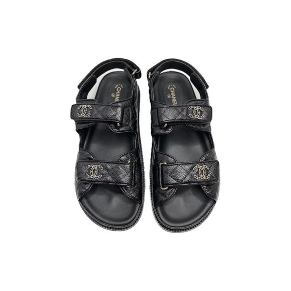 Chanel Flat Sandal 'Black Gold'