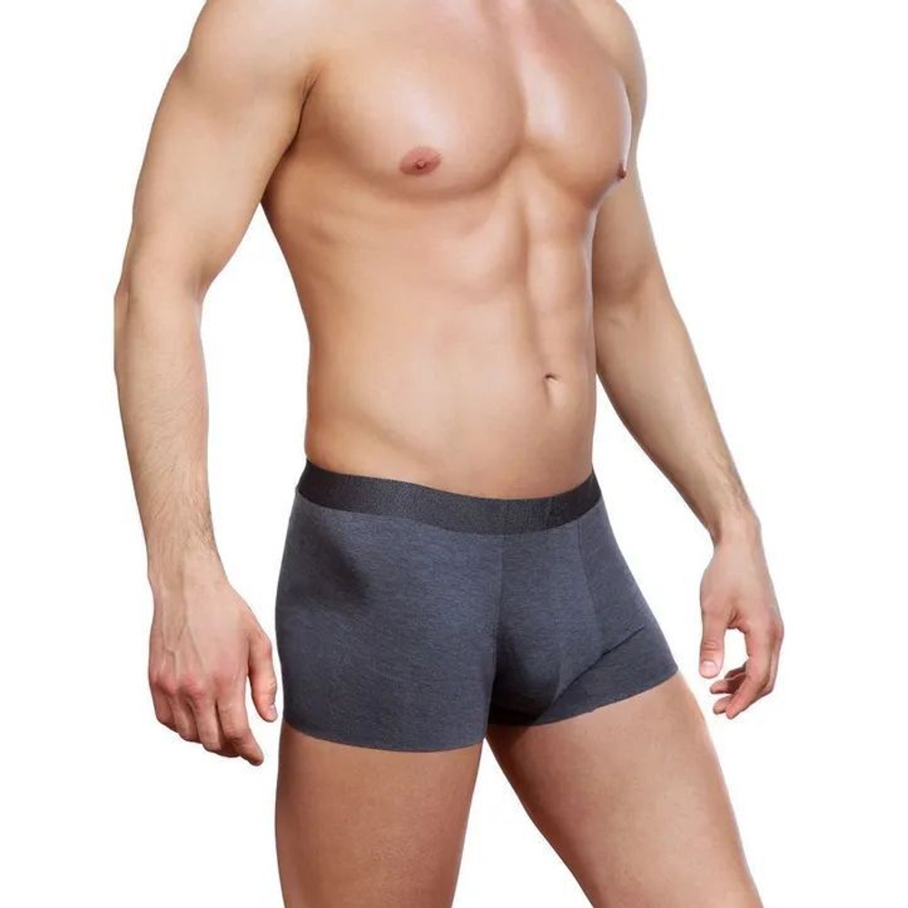 Классические боксеры из меланжевого полотна (Размер: L) (Цвет: темно-серый)