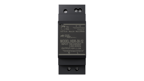 Источник питания PROMPOWER HDR-30-12, на вых. 12 В DC, 2А, 24Вт. Вх. 85-264В AC (120-370 В DC)