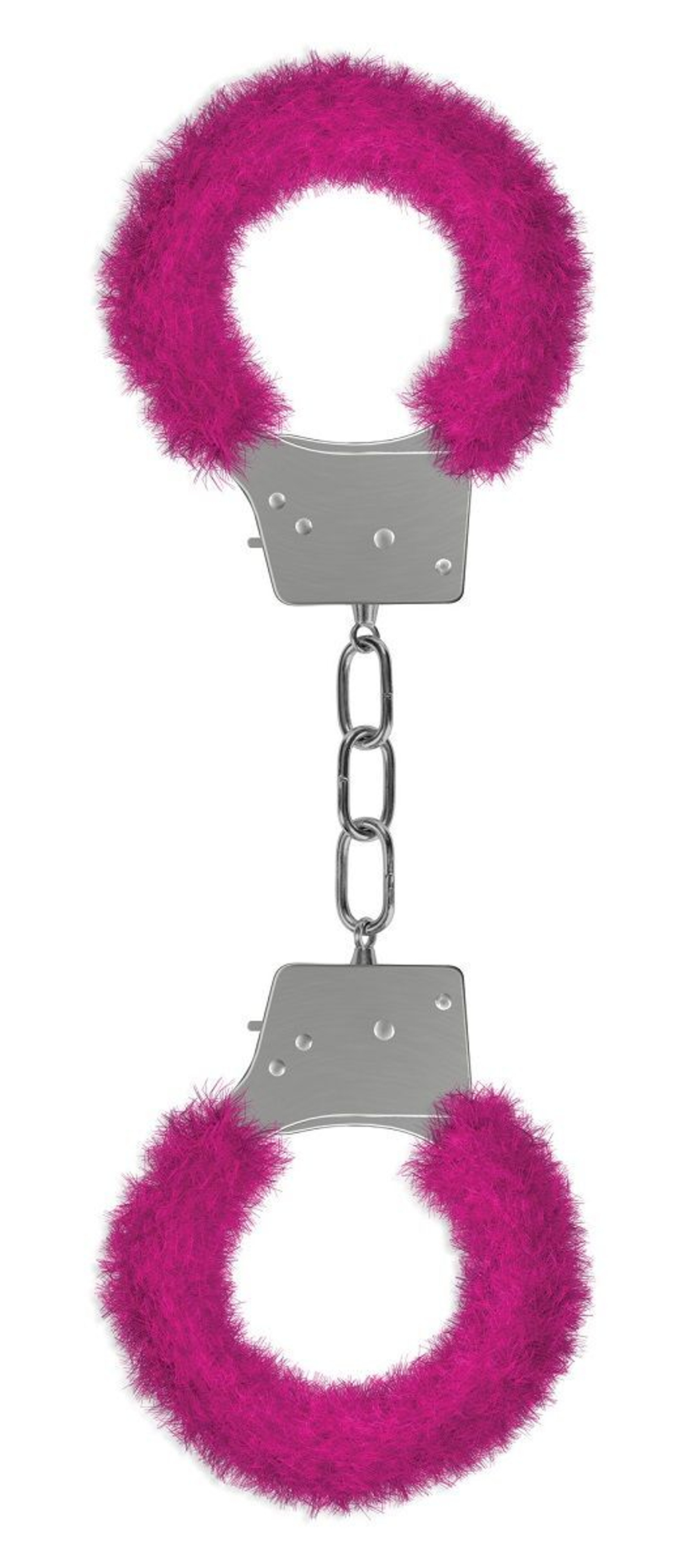 Пушистые розовые наручники OUCH! Pink