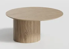 Столик Type D 80 см со смещенным основанием D 39 см (натуральный дуб)