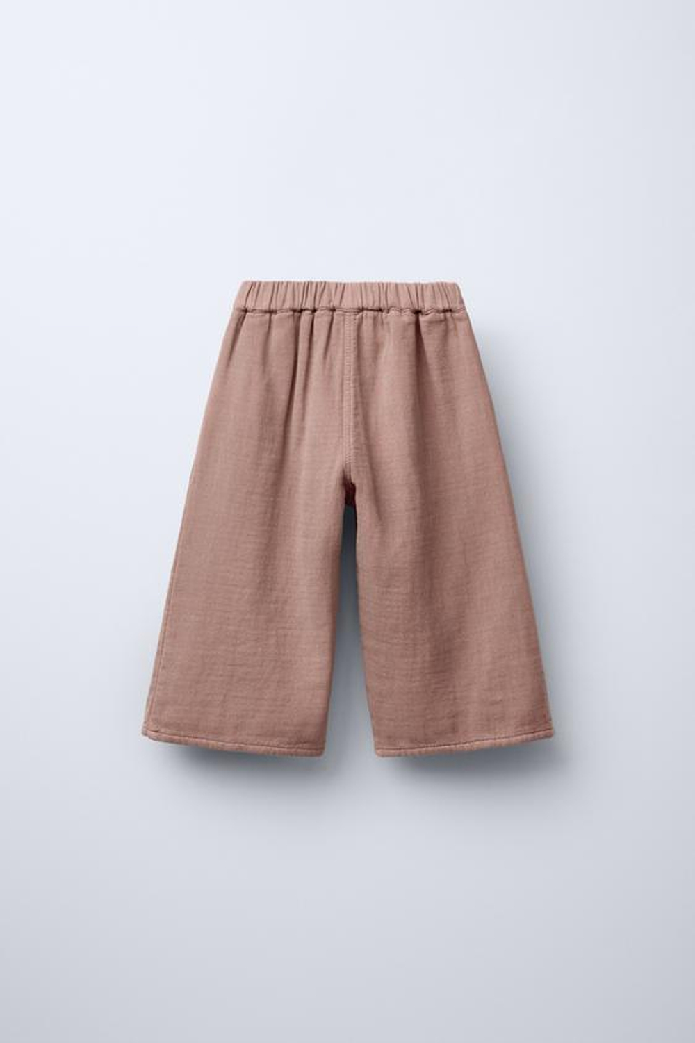 ZARA БРЮКИ С ЗАЩИПАМИ И ЗАНИЖЕННЫМ ШАГОВЫМ ШВОМ, ПУДРОВО-РОЗОВЫЙ