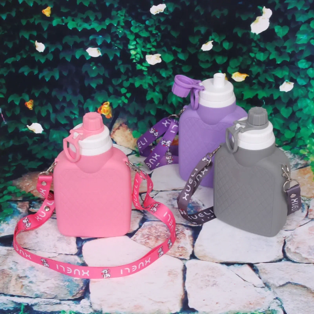 Фляжка силиконовая 700мл «Турист» с карабином