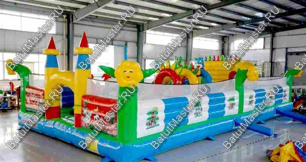 Коммерческий надувной батут "Радужный город" 12*6*3 м