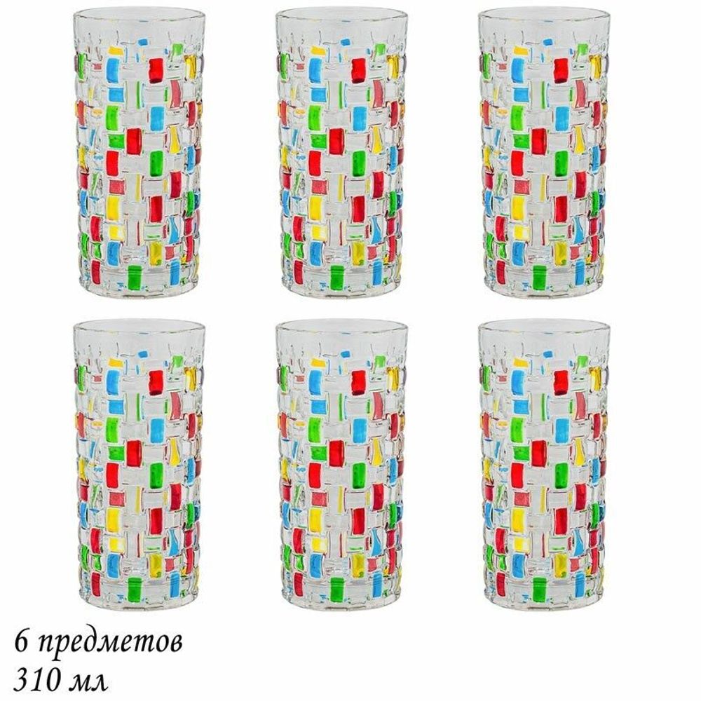 Lenardi 589-018 Набор из 6 стаканов 310мл в под.уп.(х8)Стекло
