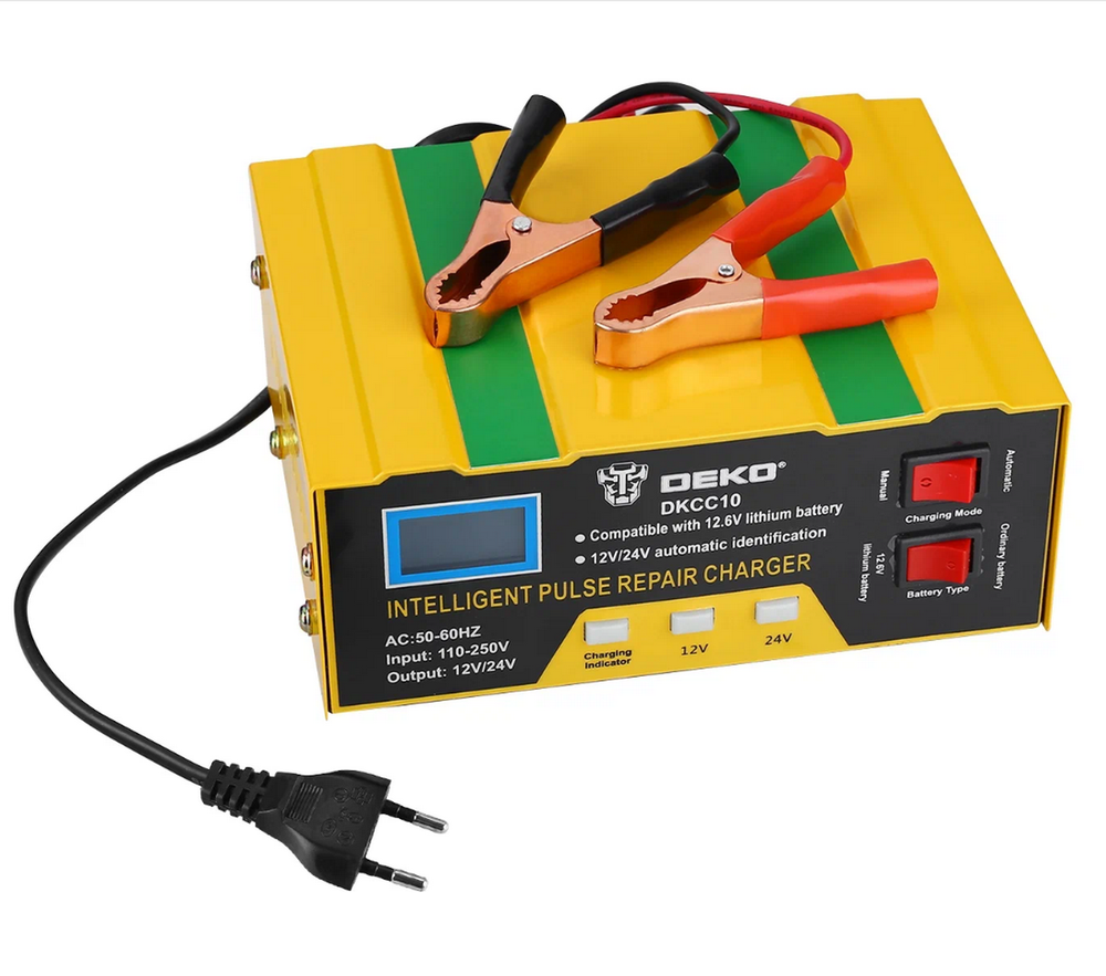 Авто зарядное уст-во для аккумуляторов Deko DKCC10
