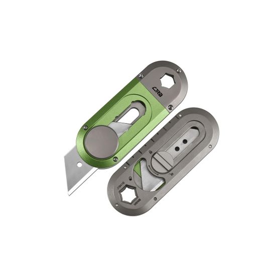 Нож CJRB CJ1941G-GN Breeze - нож складной, рукоять серый/зеленый титан, клинок стоунвош, углерод. сталь