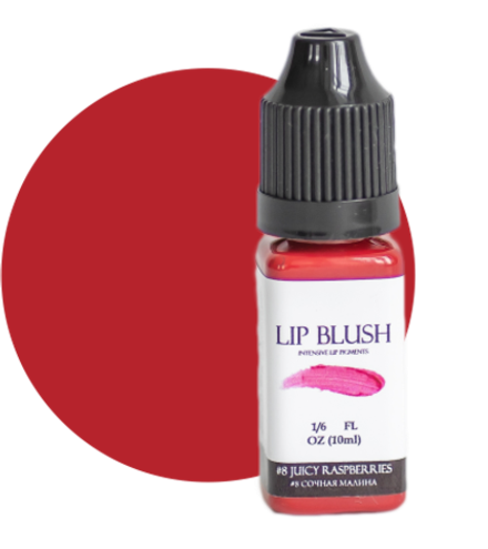 Пигмент для перманентного макияжа LIP BLUSH #8 JUICY RASPBERRIES Сочная малина, 10 мл