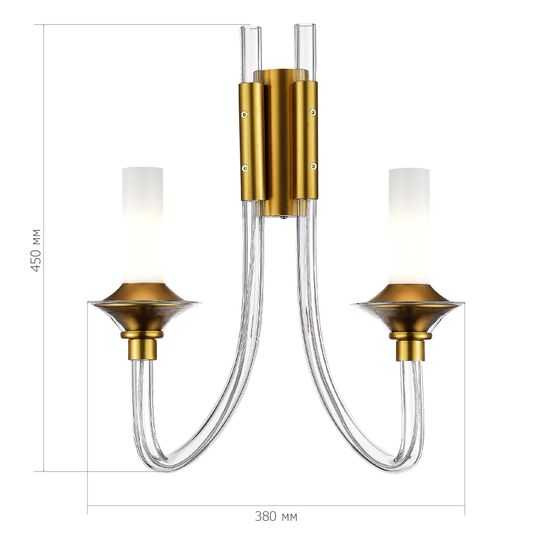 SL1241.201.02 Бра ST-Luce Золотистый/Белый E14 2*40W VETRANO