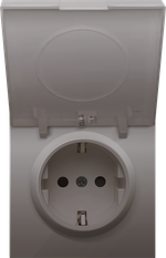 Накладка для розетки Schuko с крышкой, 16A 250 В~, сталь, серия R98