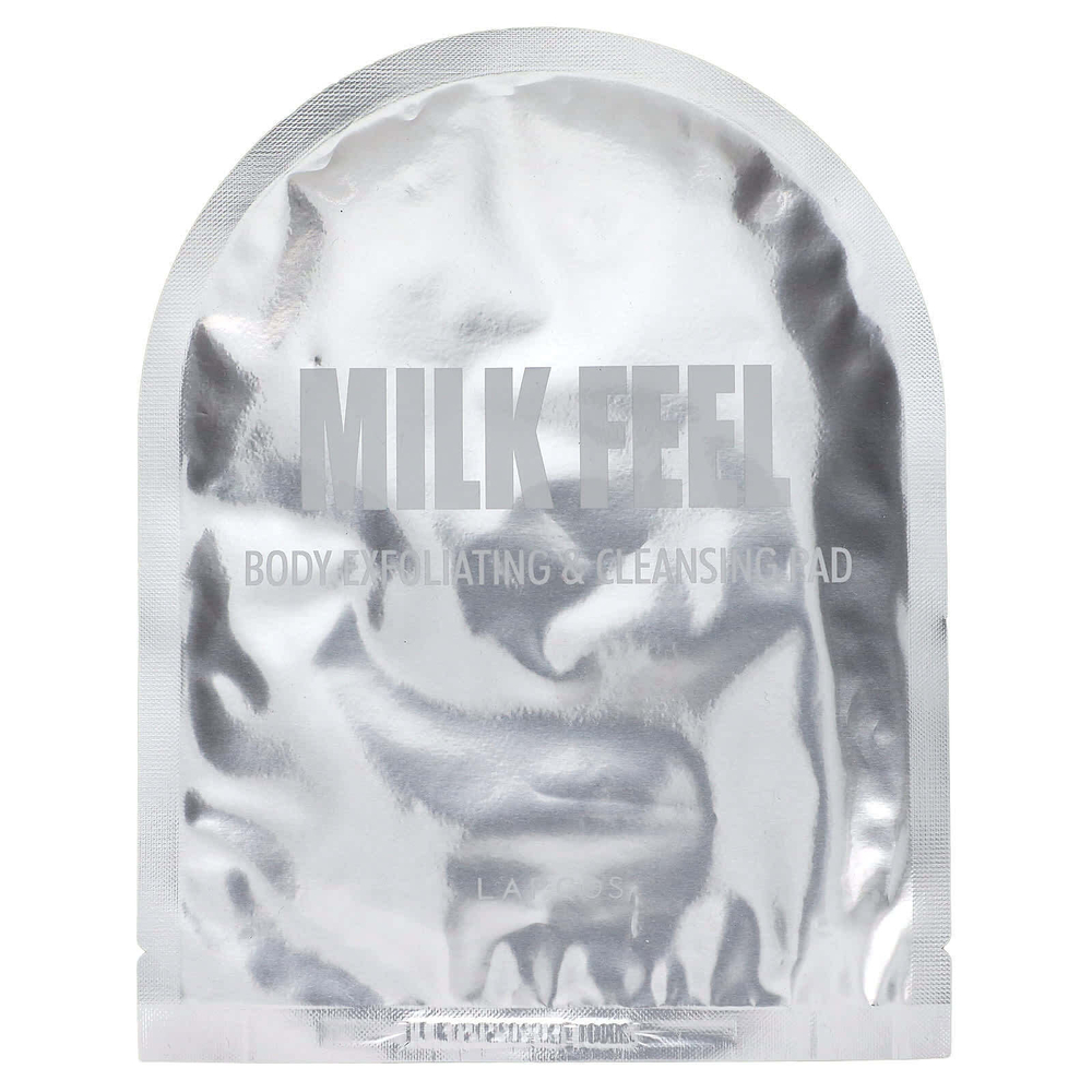 Lapcos, Milk Feel, отшелушивающие и очищающие подушечки для тела, 1 подушечка, 40 мл (1,35 жидк. унц.)