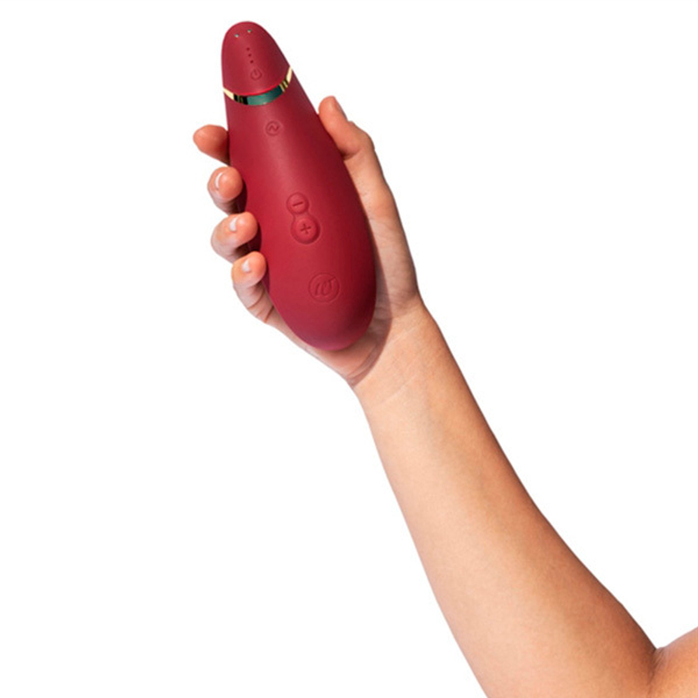 Бордовый вакуумно-волновой клиторальный стимулятор Womanizer Premium 2 Bordeaux WZ212SGB