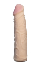 Телесная насадка Harness из неоскин - 21 см. (Цвет: телесный)