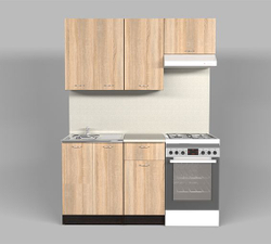 Кухонный гарнитур Симона лайт 1200 мм (Дуб сонома/Венге, Берилл бежевый)