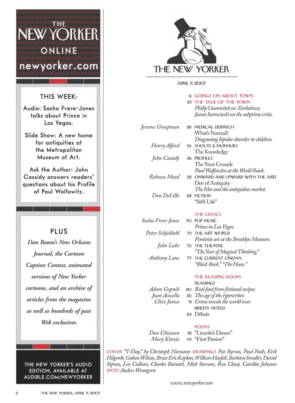 Журнал The New Yorker 09-04-2007