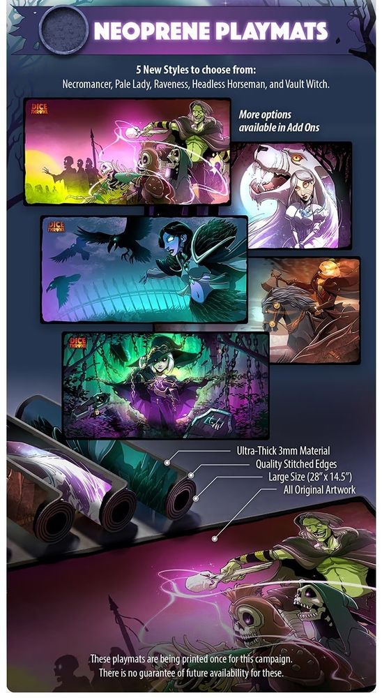 [Предзаказ] Dice Throne Outcasts - Neoprene Playmats*