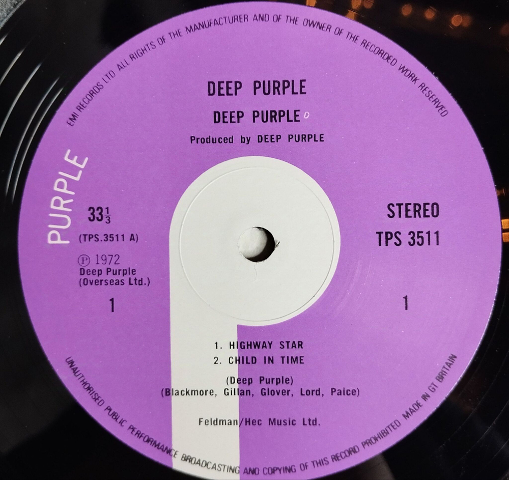 Винтажная виниловая пластинка LP Deep Purple Made In Japan (UK 1972)