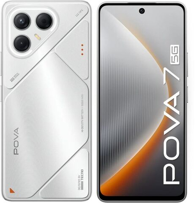 6.78" Смартфон TECNO Pova 7 5G 8/256Gb,  NFC,  IPS,  144Гц,  6000мAч,  серебристый
